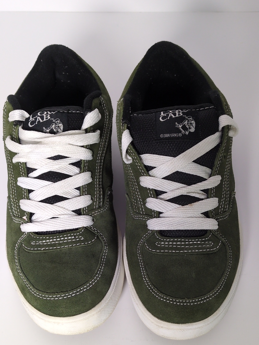 Vans Low Cab Skate Shoes Mens 9.5 Green Suede Steve Caballero Vintage 2004